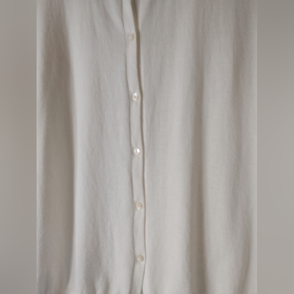 Twin Set Short Sleeve Cardigan Sheer Back with Lace Size Medium - Picture 2 of 8